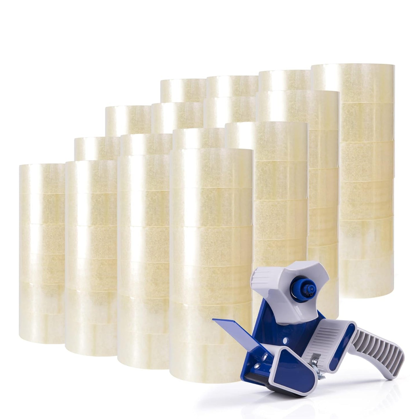 ADHES Shipping Tape Packaging Tape Packing Tape for Moving Boxes, 54.68yard Per Roll 1.88inch Width 2.6Mil Thickness