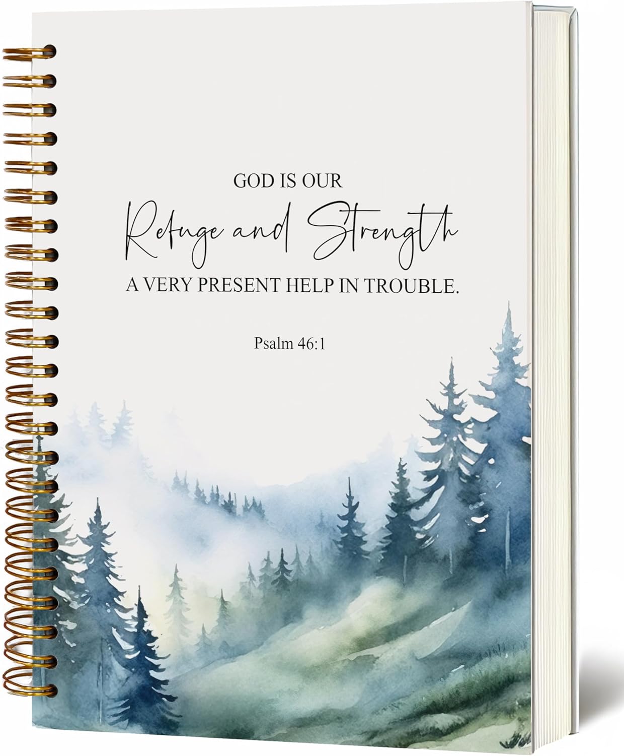 Bible Notebook, A5 Spiral Christian Journal with Floral Pink Butterfly Notebook, Bible Verse-God Says You Are, Inspirational Notebooks for Women, Bible Study, Gift for Birthday Christmas