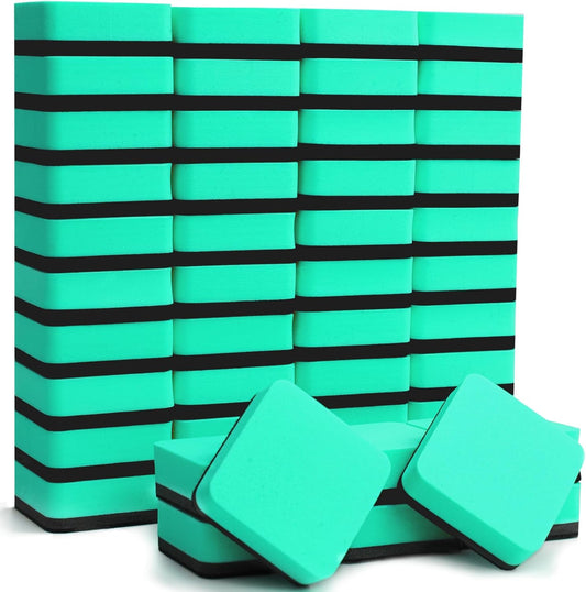 EAONE 48 Pack Dry Erase Eraser, Magnetic Whiteboard Cleaner Mini Chalkboard Cleansers for Classroom, School, Office, Home (Green, 1.97 x 1.97 Inch)