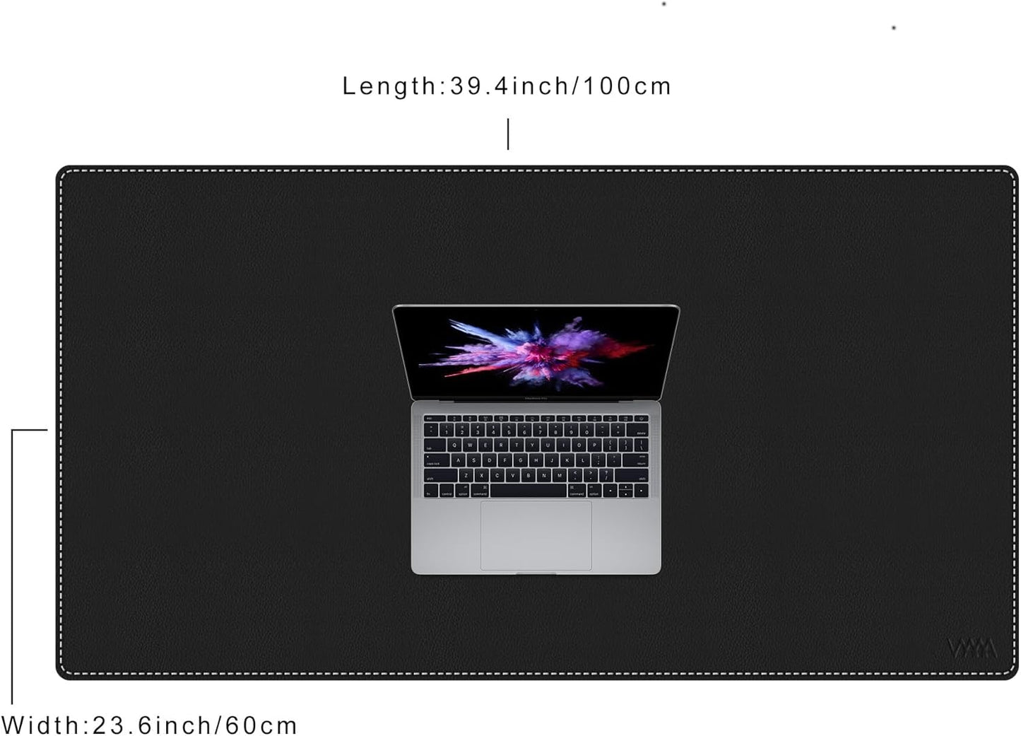 Vyaaa 39.4”x23.6“ PU Leather Desk Mat, Large Office Desk pad, Waterproof Desk Pad Protector, Computer Mouse Pad Suitable for Home or Office Desks (Black)