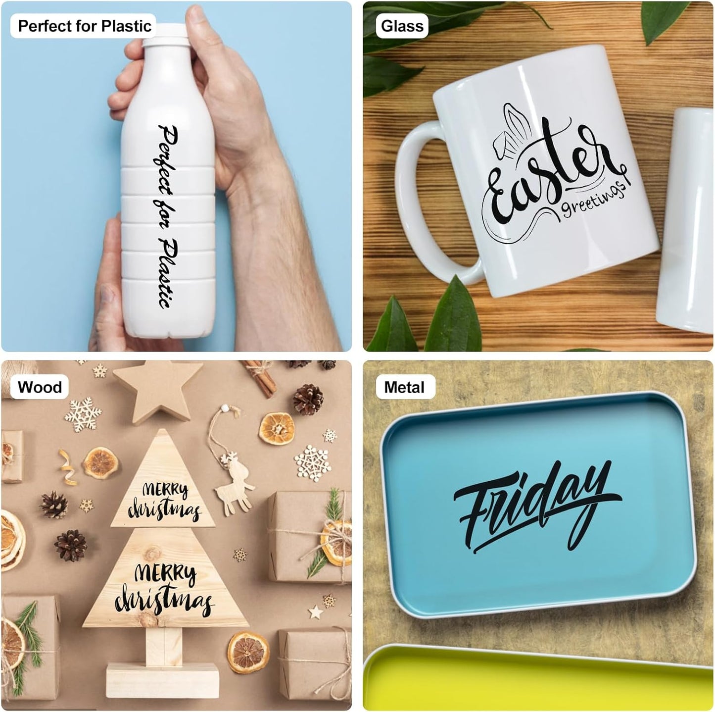 SFAIH Black Permanent Markers Bulk - 36 Pack, 1s Quick Dry, Non-Fading, Fine Point Permanent Pens for Plastic Glass Metal Wood Paper Stone, Office Classroom Kitchen, Doodling, Marking, Waterproof