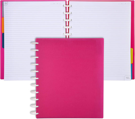 Talia Discbound Notebooks, Planner, Customizable, (90's Pink, Letter (8.5in x 11in))