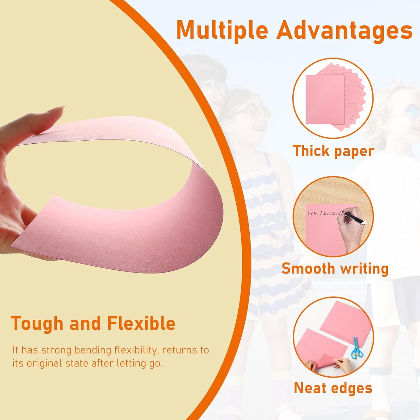 40 Sheets Candy Pink Cardstock 8.5 x 11 Scrapbooking Paper, 75lb Heavyweight Certificate Paper Card Stock for Wedding Invitations, School Crafting, Memus, Making Cards, Birthday Decorations