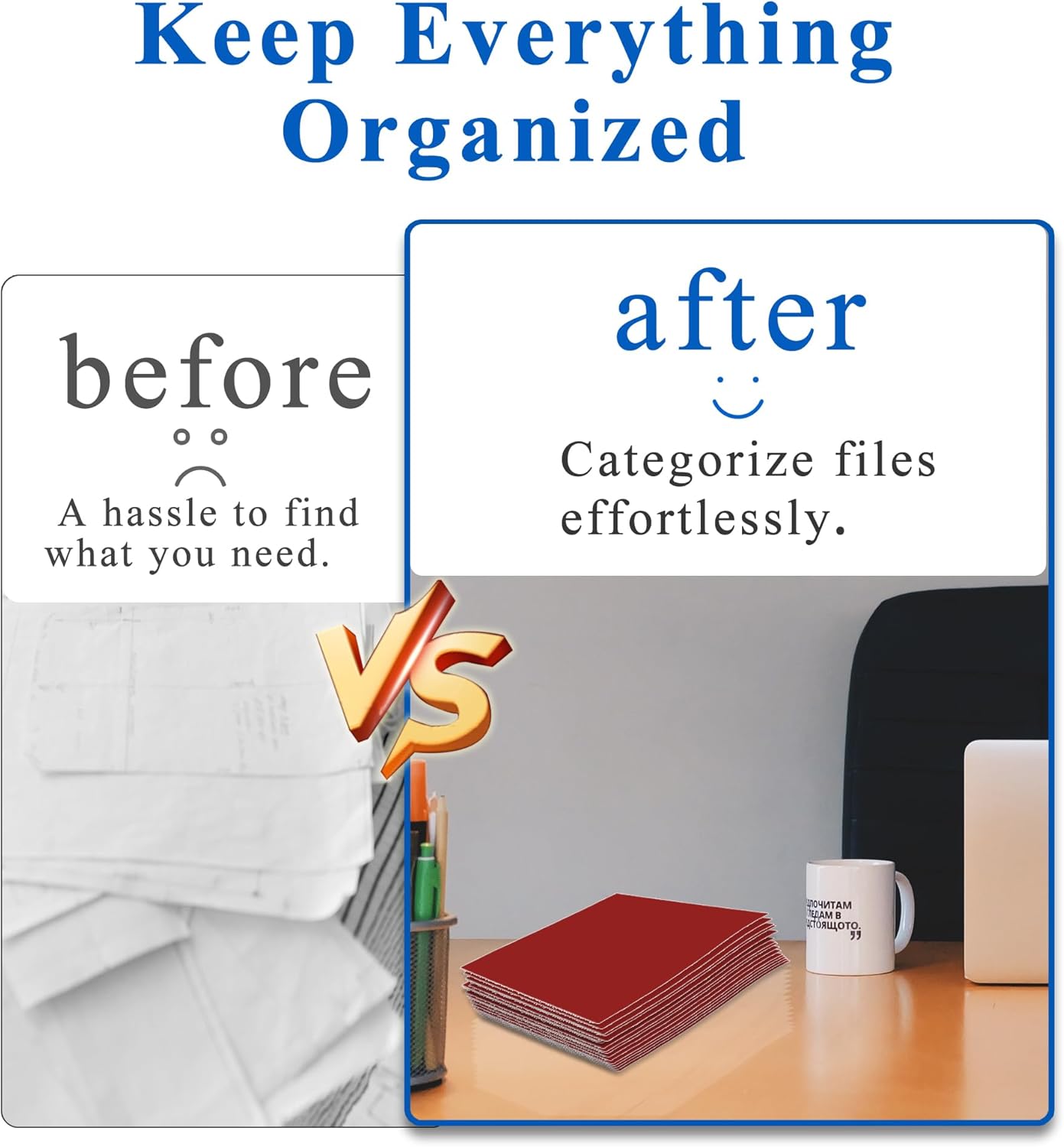 Zzrywuty 100 Packs Paper Folders with Pockets for Students,Businessmen and Office Workers,Letter Size,Two Pocket Folders with Card Slot for Office,Business,School Supplies (Red)