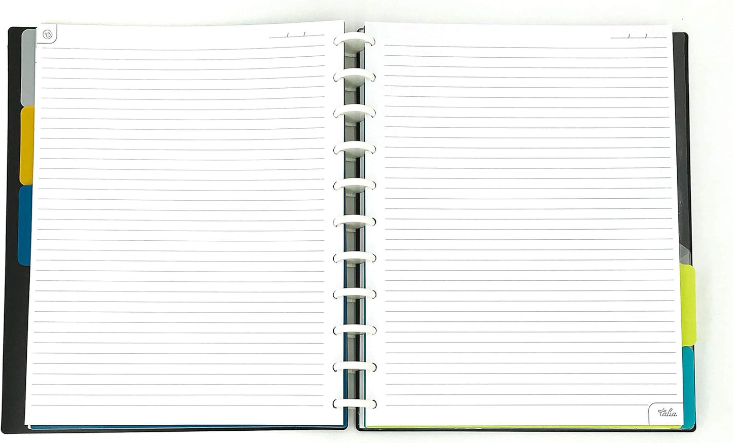 Talia Discbound Notebooks, Planner, Customizable, (Clear, Letter (8.5in x 11in))