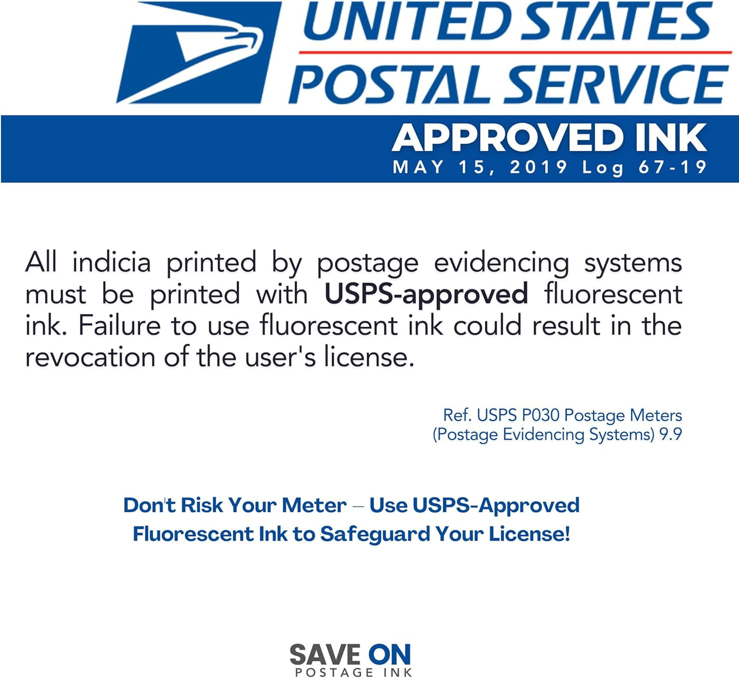 Save On Postage Ink IXINK1 Compatible Quadient Std Ink Cartridge for iX-1 Series, 2 Pack