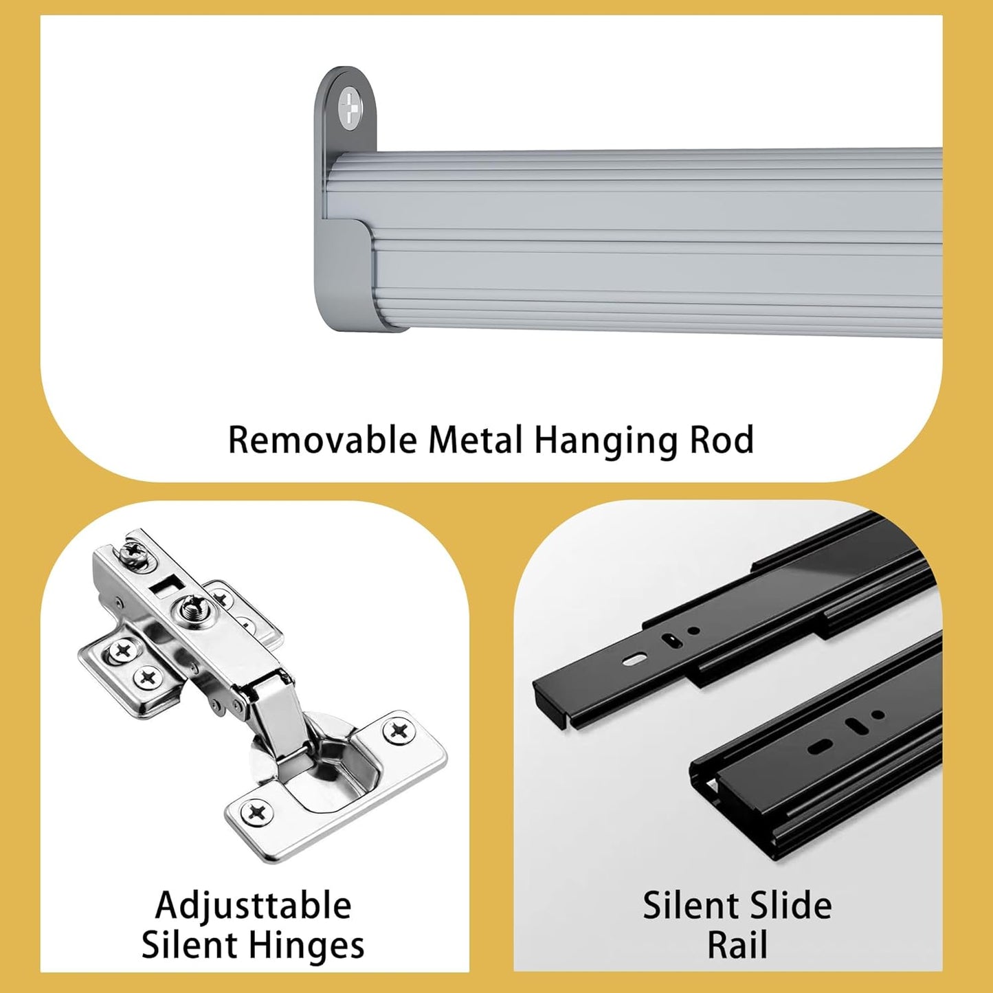 White Wardrobe Closet with Doors: 75" Large Capacity Bedroom Armoire, Wooden Cabinet with 4 Drawers, Hanging Storage Shelves with Hanging Rod (Contemporary, 2)