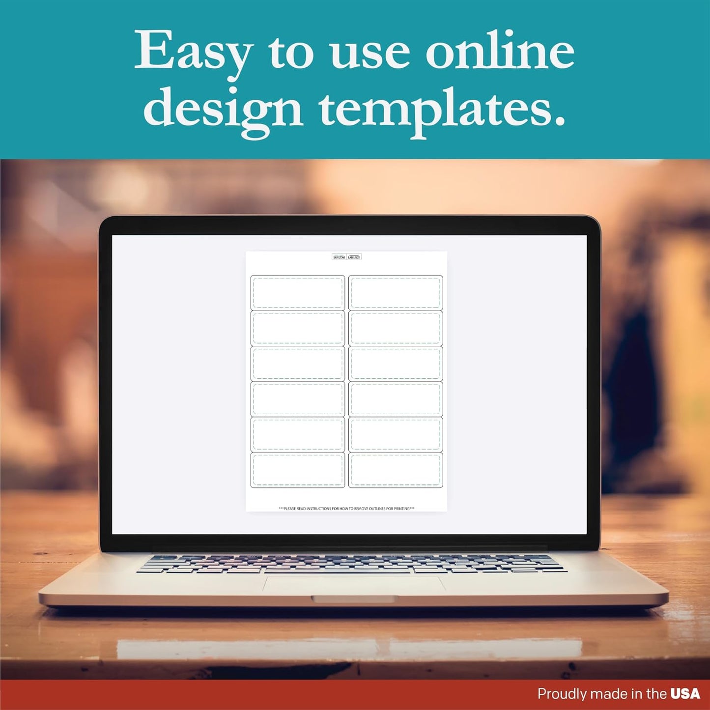 Premium Label Supply White Sticker Address Labels – 4" x 1.5" – Laser/Inkjet Compatible – (12 per Sheet), 25 Sheets – 300 Total Adhesive Labels