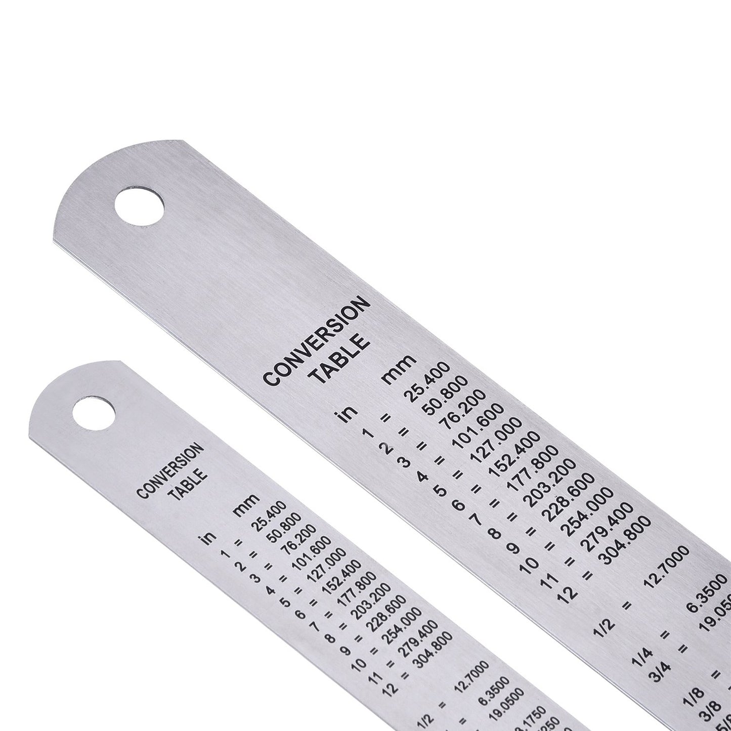 Eboot Stainless 2 Pack Steel Ruler 6 Inch and 12 Inch Metal Rule Kit with Conversion Table