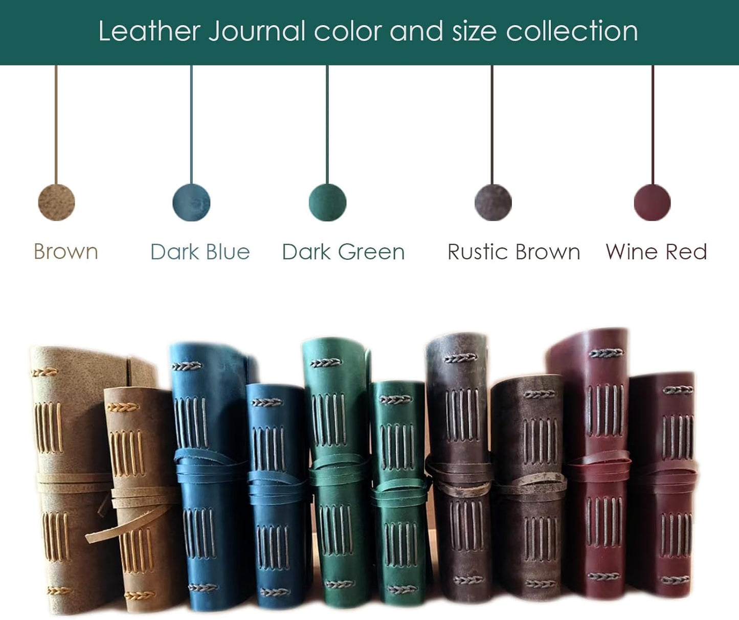 Red Notebook Journal - Nice Genuine Leather Journaling for writers A5 Size Diary 6.2x8.5 Inch,Notepad For Women,Man,Vintage,Gifts,Work,Traveler,Personal,Wine Red