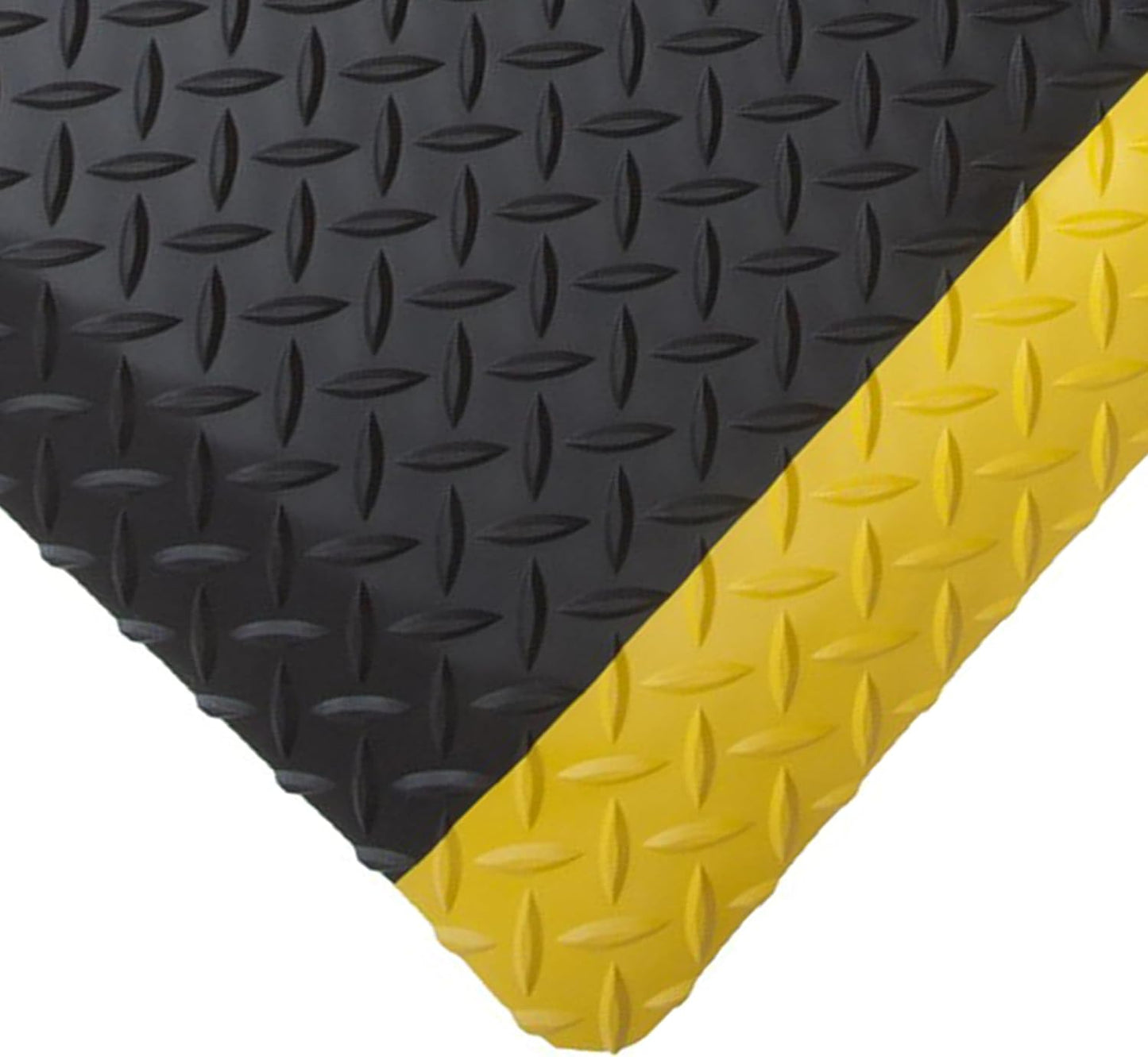 Rhino Mats, American Classic Diamond Anti-Fatigue Mats, Industrial Ergonomic Comfort Standing Mat for Work, Home, Garage, Office, Kitchen or Anywhere (Black/Yellow 9/16" Thick, 2 FT. x 11 FT.)