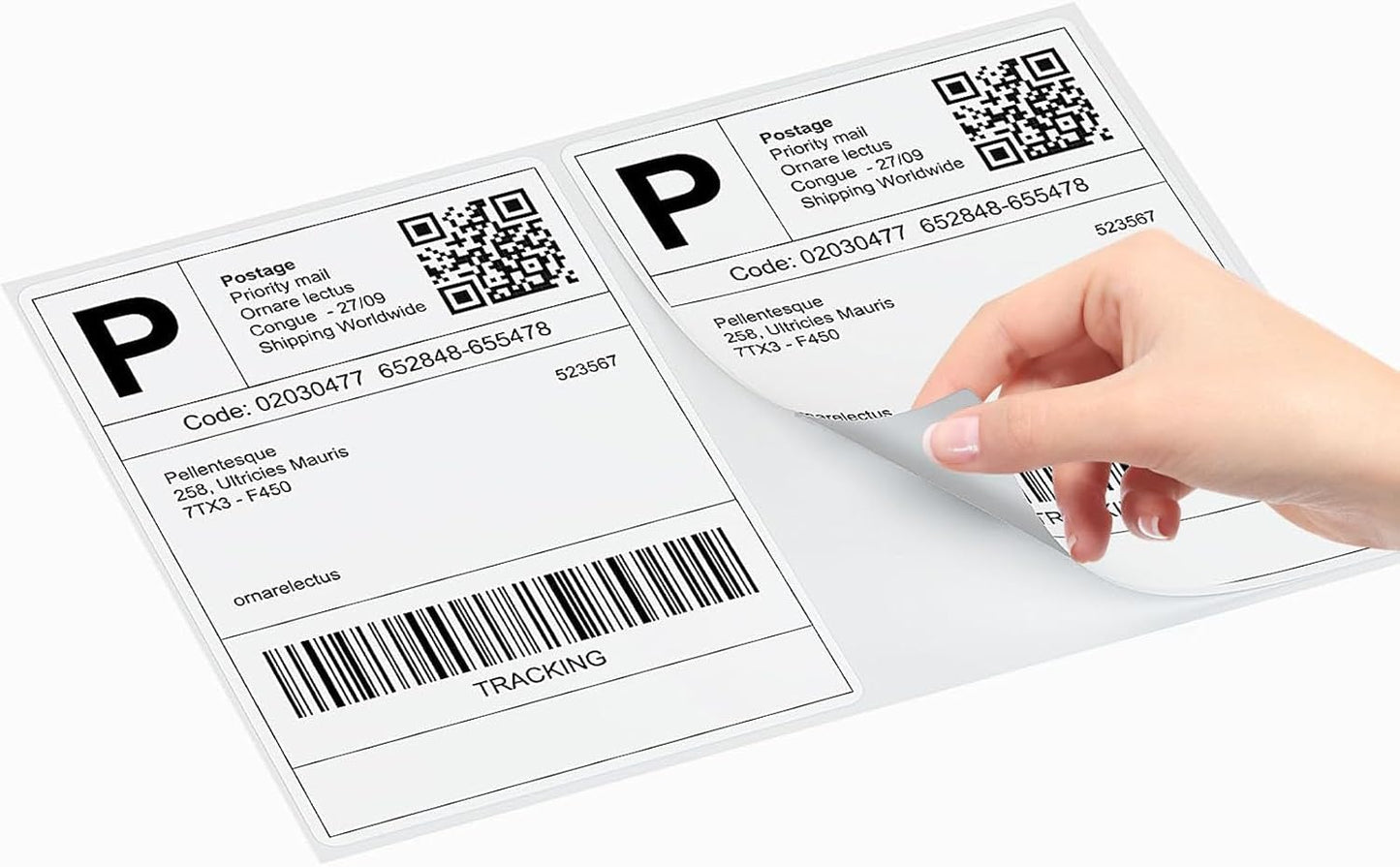 Coopaty Half Sheet Shipping Labels 8.5" x 5.5" Sticker Labels for Laser & Ink Jet Printers, 2 Per Page Self Adhesive Mailing Labels for Packages (20000 Labels)