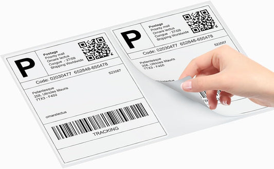 Coopaty Half Sheet Shipping Labels 8.5" x 5.5" Sticker Labels for Laser & Ink Jet Printers, 2 Per Page Self Adhesive Mailing Labels for Packages (2000 Labels)