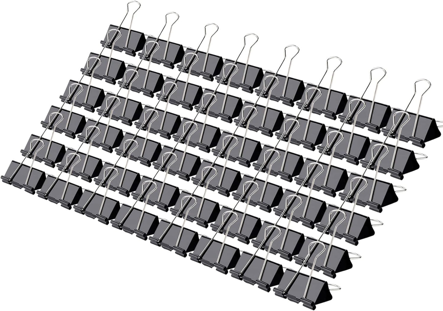 Binder Clips,Qimailer Medium Clips,48 Pcs,1.25 Inch,Black Metal Binder Clips and Paper Clips for Office, Home, School