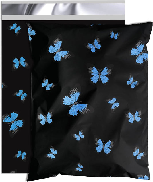 butterfly Poly Mailer 12x15.5 Inch 50 Pcs, Waterproof Shipping Bags for Clothing, Tear-Resistant Mailier Bags, Strong Mailing Bags with Self-Seal