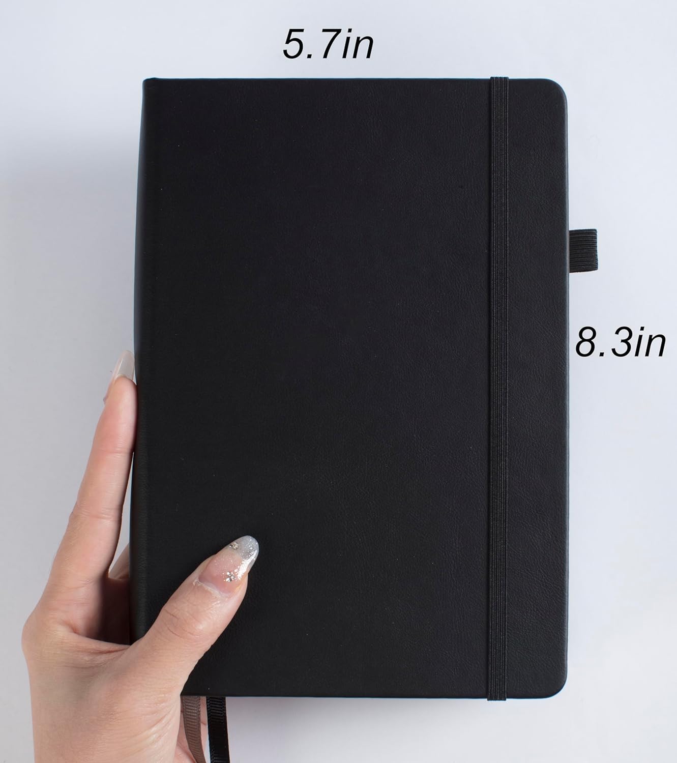 Thick Bullet Dotted Journal 2 Pack with 366 Numbered Pages, A5 Journal with 100GSM Dot Grid Paper, Hardcover Leather Notebooks for Women Men School Note Taking Office Work Diary, 5.7"x8.3" Black Pink