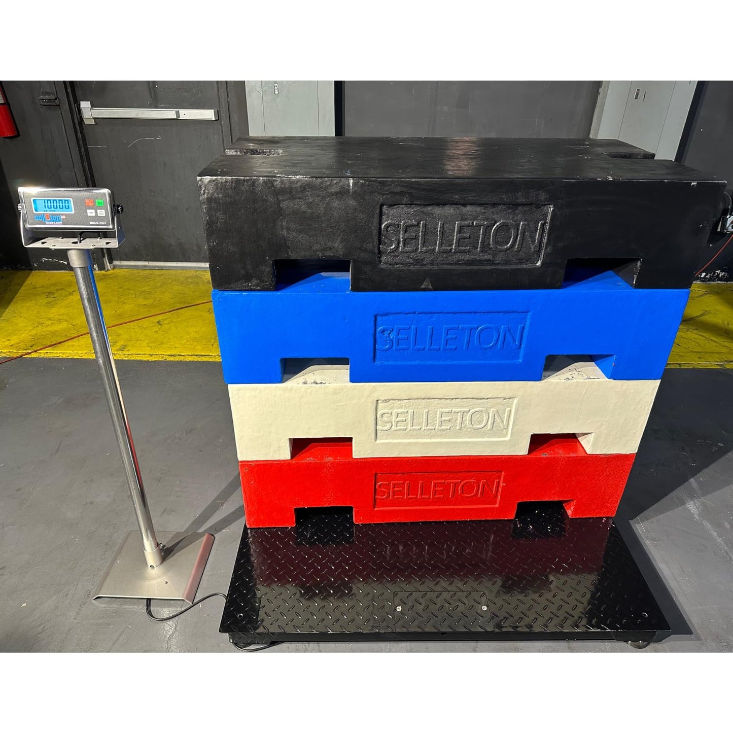 SellEton SL-4040-1k-NN 40" x 40" Industrial Floor Scale l 1000 lbs x 0.2 lb l Warehouse Pallets