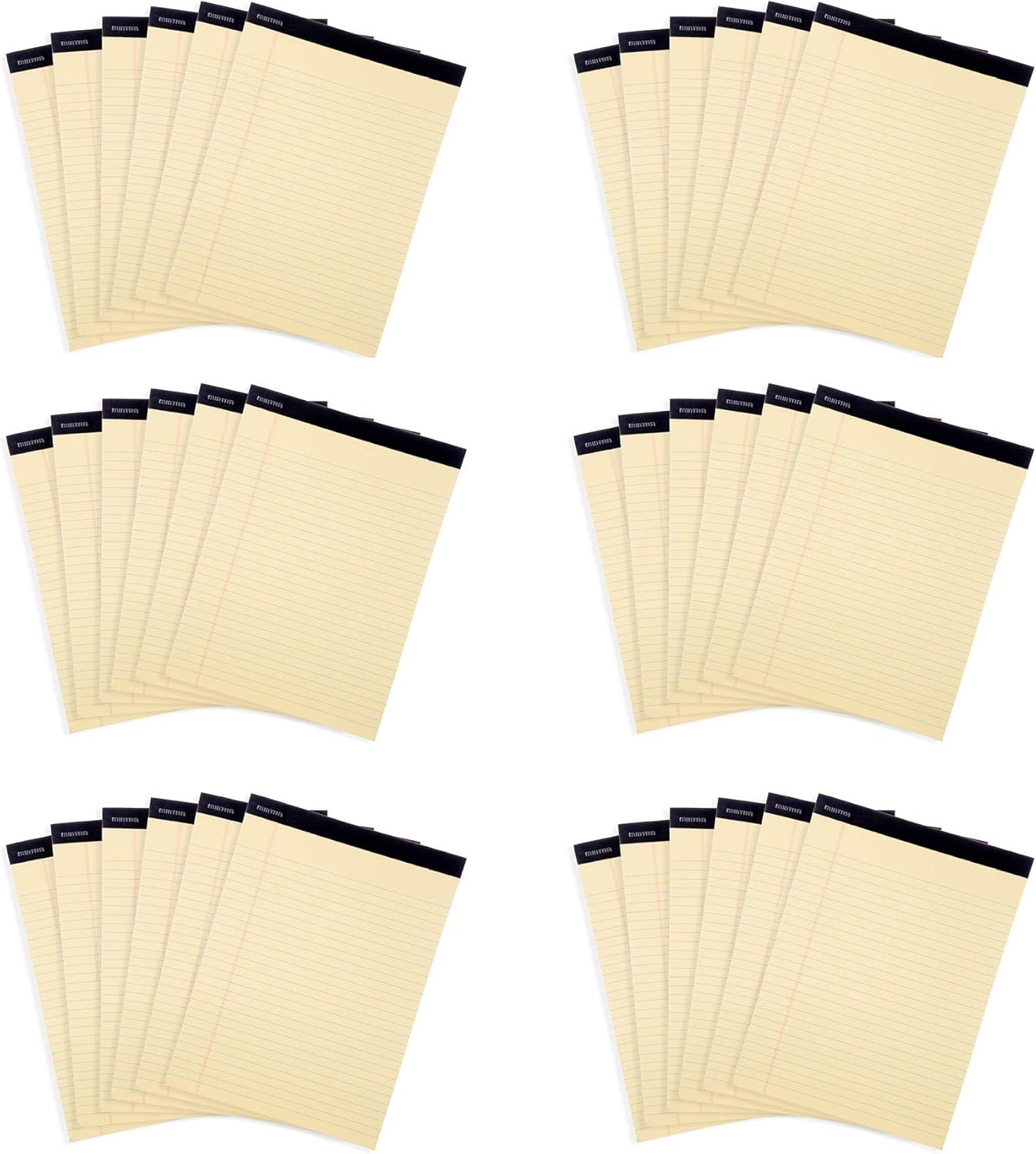 Mintra Office Legal Pads, ((xBasic, 8.5in x 11in, Wide (Canary)