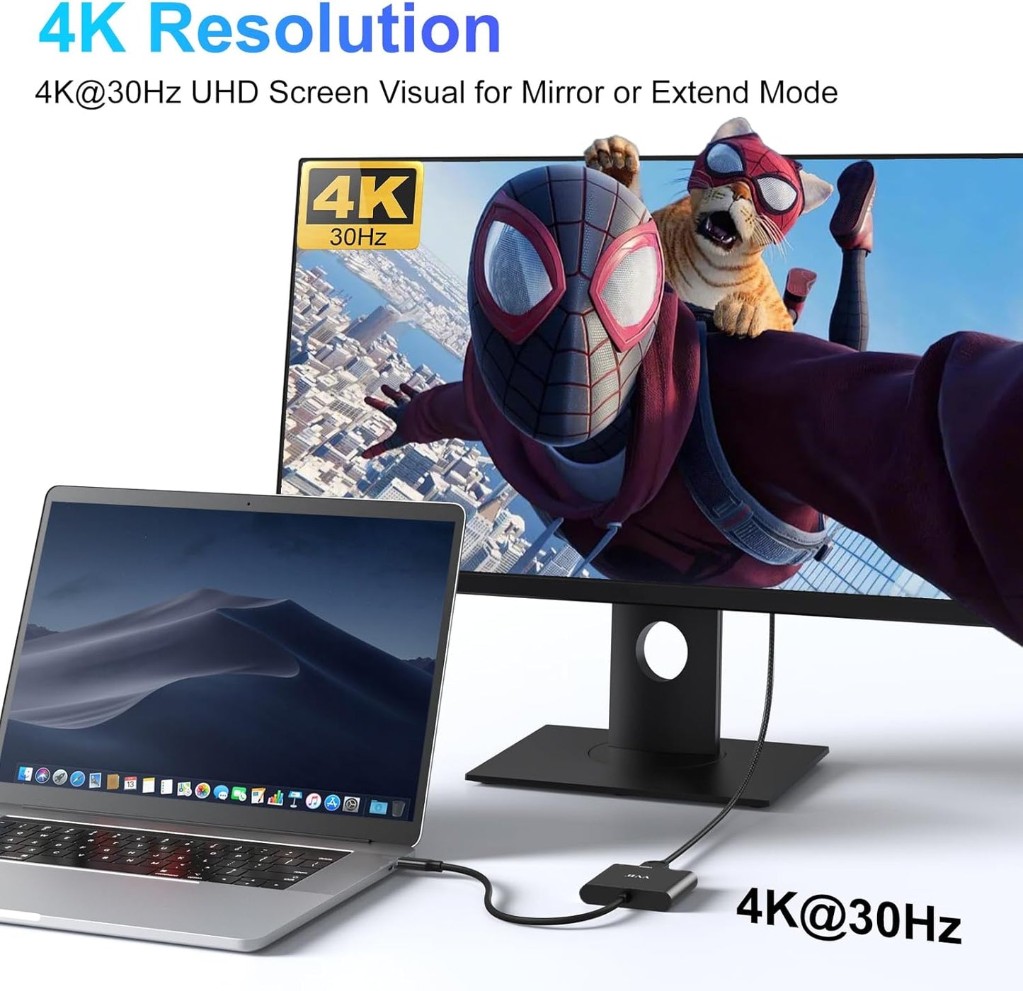 USB C to HDMI Adapter, USB-C Adapter with 4K HDMI,USB3.0,Type C PD Charge Port 4K Multiport Digital AV Converter for iPad Pro/air,MacBook Pro/air,Tablet,Switch and More USBC Device