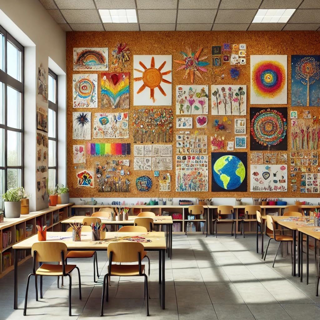 Manton Cork Premium Cork Roll - 4' x 8' x 1/4", 100% Natural Facing Grade Material for Bulletin Boards, Decorative Photo and Message Push Pin Displays - Perfect for Home, School, and Office