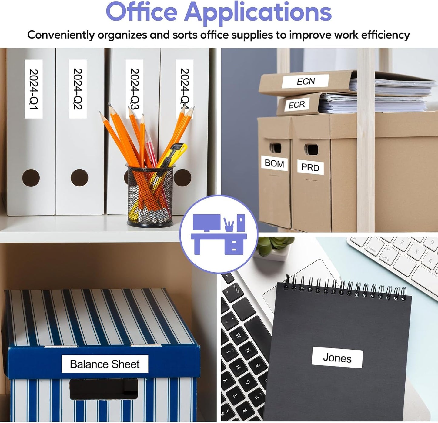 NineLeaf 4 Pack Compatible for Brother P-Touch M Tape M-K231 M-K231S MK231 M231 12mm 0.47'' Black on White Label Tape for PT-70BBVP PT-70BMH PT-70HK PT-70HOL PT-70HOT Label Maker