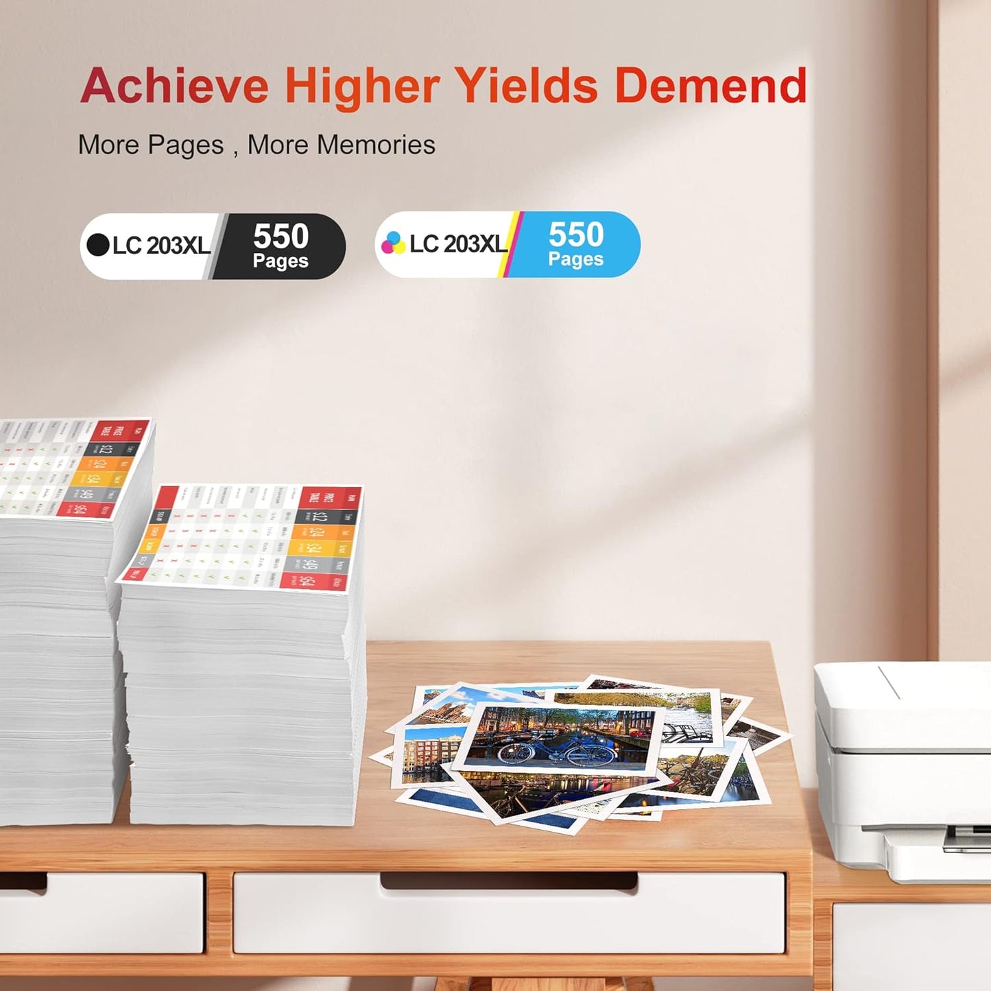 LC203XL LC201 Ink Cartridges Compatible for Brother LC203 Ink Cartridges LC203BK LC201XL Use for Brother MFC-J480DW MFC-J485DW MFC-J880DW MFC-J4420DW(11 Pack: 5 Black, 2 Cyan, 2 Magenta, 2 Yellow)