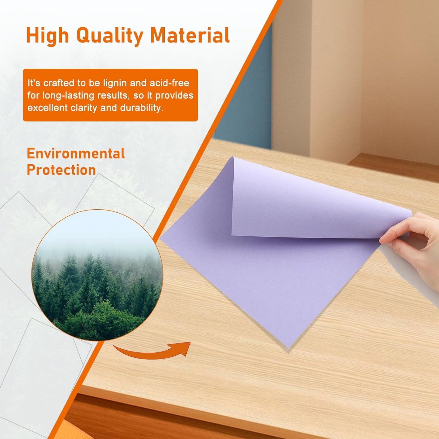 40 Sheets Light Purple Cardstock 8.5 x 11 Printer Paper, 75lb Heavyweight Paper Card Stock for Wedding, School Crafting, Invitations, Making Cards, Certificates