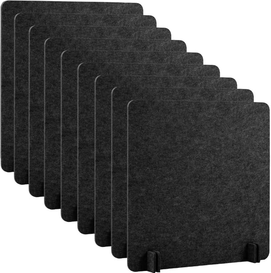 9 Pack Desk Divider-24 x 24" Acoustic Desk Dividers for Students-Durable Felt Desk Privacy Panel Set-Freestanding Desk Divider with Noise-reducing Design with 4 Support Feet for Office or Home Use