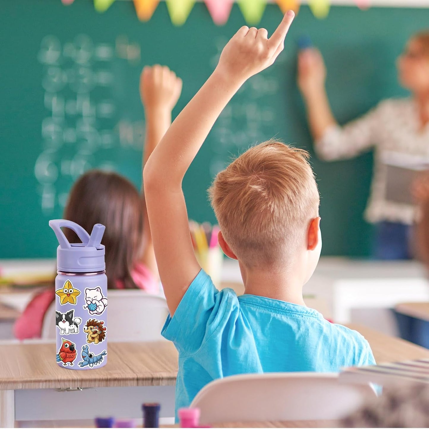 Animal Stickers for Kids 300 Pcs Kawaii Cute Mixed Animals Sticker Pack, Teacher Classroom Prizes for Reward, Waterproof Vinyl Stickers for Water Bottles Laptop Scrapbook Journaling Notebook Diary etc