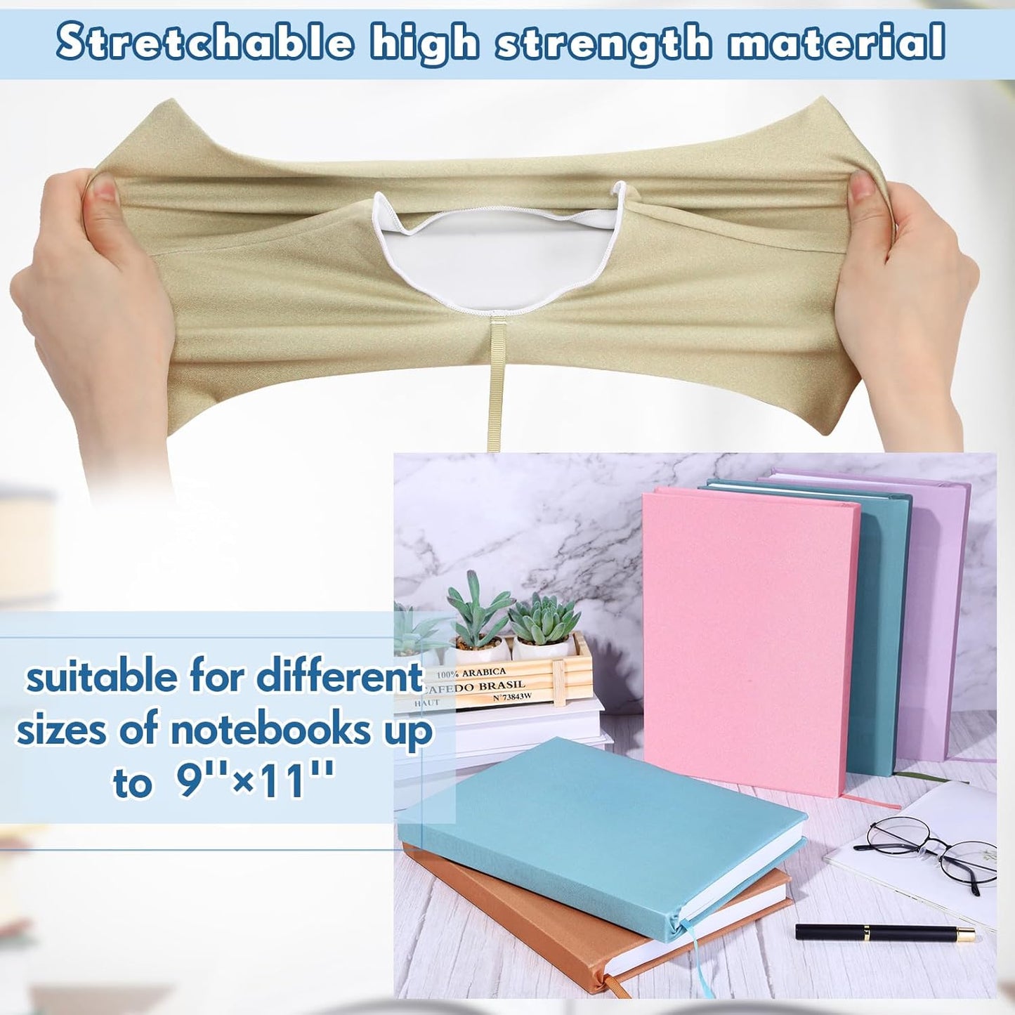 PerKoop 12 Pcs Jumbo Book Covers Stretchable Fabric School Book Protector Reusable Washable Cover Protector for Most Hardcover Textbooks(Morandi Color,9 x 11 Inch)