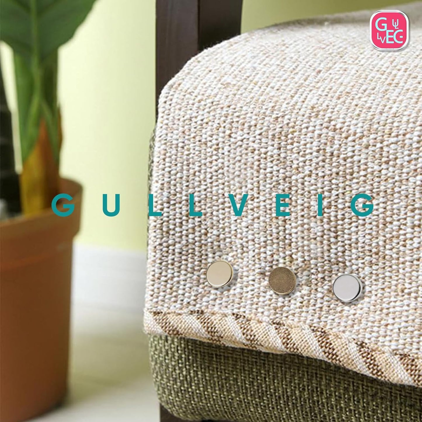 Gullveig Bronze Push Pins and Thumb Tacks: Heavy Duty Flat Upholstery, Long Carpet Tacks, and Decorative Nails for Wood and Fabric, 50 Count