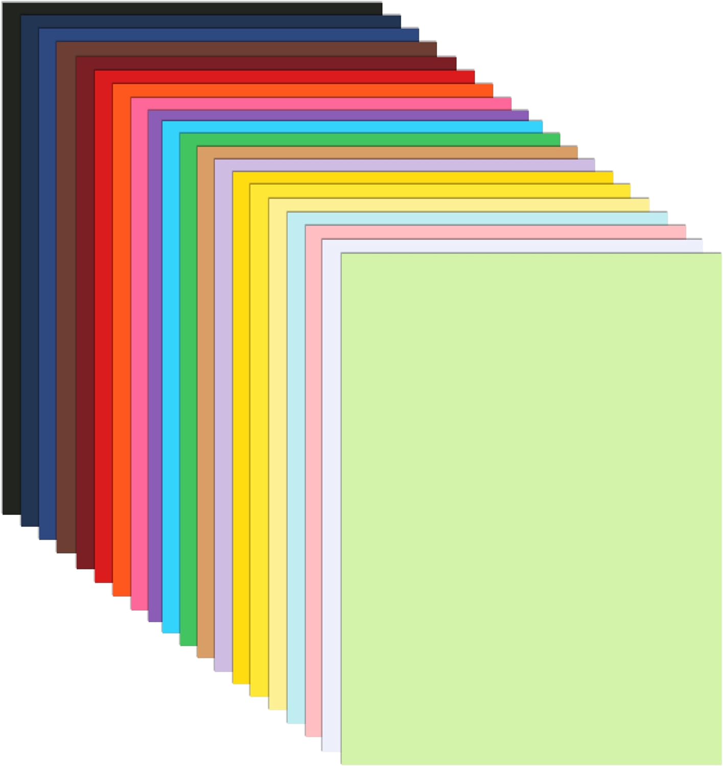 40 Sheets Colored Cardstock 8.5 x 11 Craft Paper, 20 Assorted Colors 75lb Thick Construction Paper Card Stock for DIY Making Cards, Wedding Invitations, School, Memus, Birthday Decorations