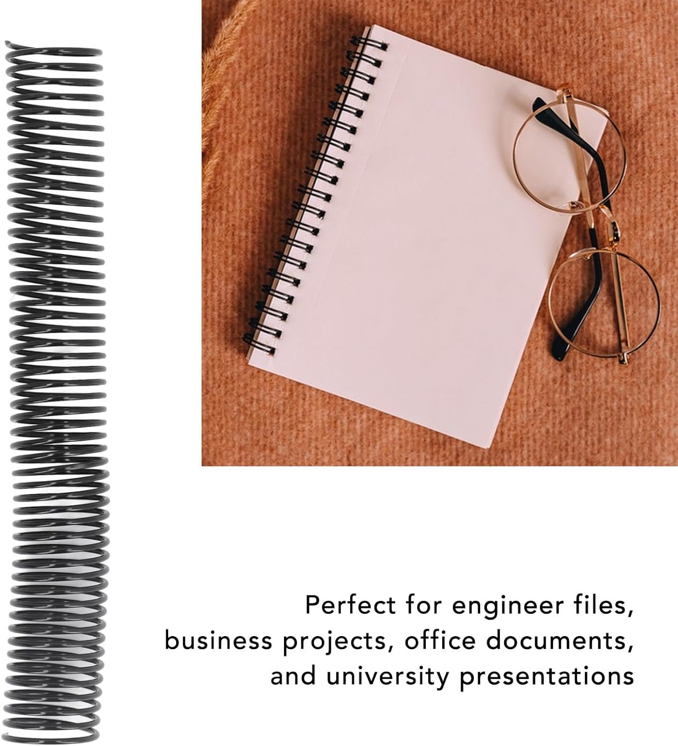 38mm Plastic Spiral Binding Coil, 4:1 Pitch, 310 Sheets Capacity, 360° Rotation, 18 Pcs Set, Suitable for Letter Sized Paper with Versatile Application, for Office Documents,