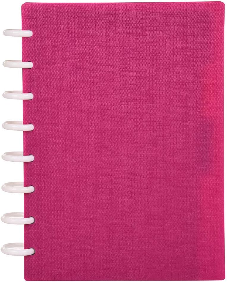 Talia Discbound Notebooks, Planner, Customizable, (90's Pink, Junior (5.5in x 8.5in))