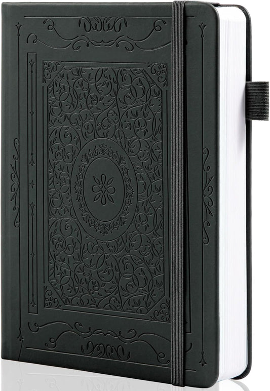 TIEFOSSI Bullet Dotted Journal Notebook, 160gsm 256 Numbered Thick Paper, A5 Hardcover Dotted Grid Diary for Women Men Work Writing, Bullet Dot Journaling, Drawing, 5.8 x 8.3 in