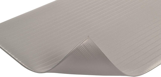 Notrax 410 Airug® 3' x 5' x 5/8" Anti Fatigue Mat, Enhanced Slip Resistance with Beveled Edges and Ribbed Surface, Ideal for Industrial and Commercial Workplaces, Gray, 410S0535GY