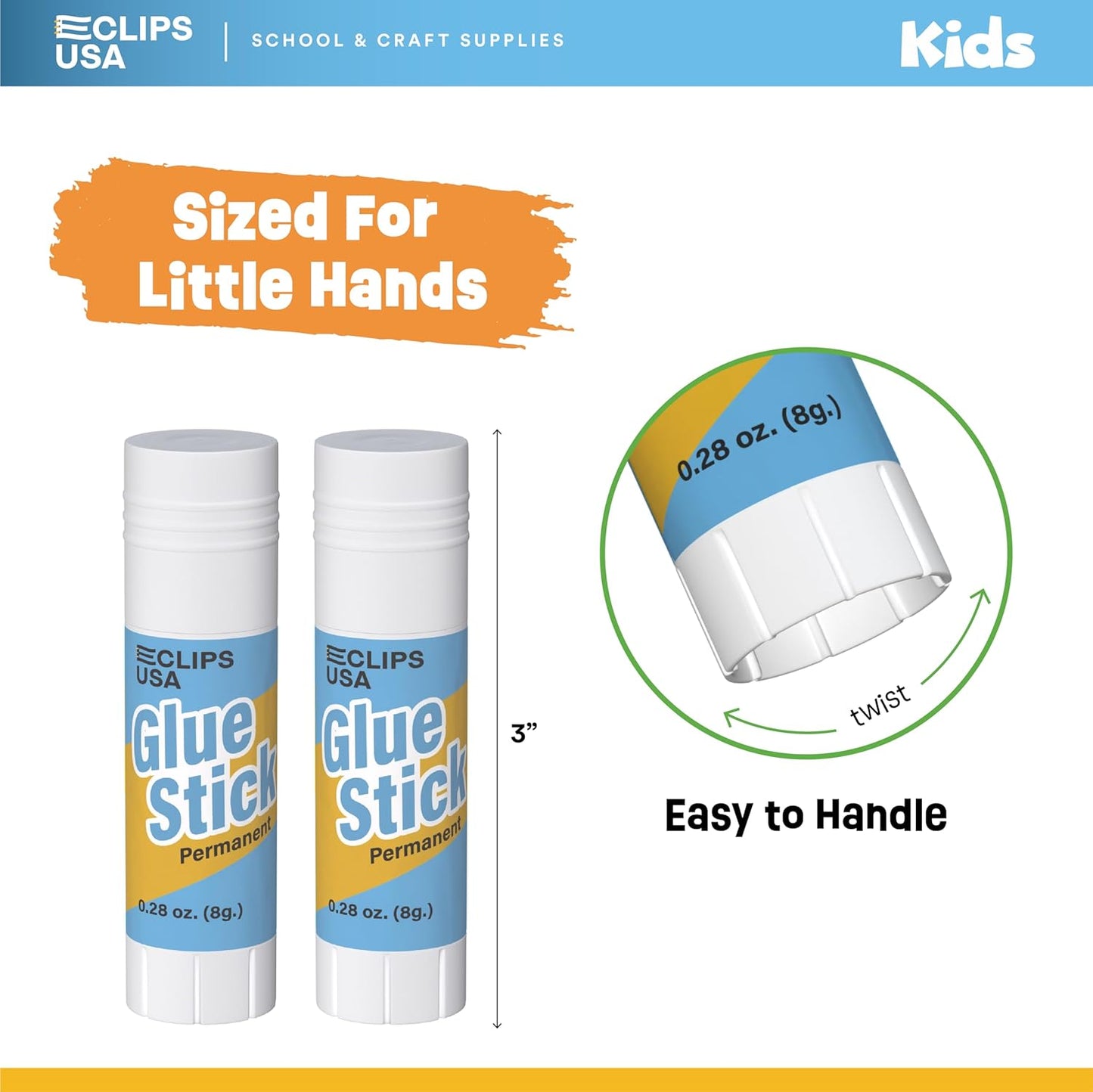 Glue Sticks Bulk (500 Pack), Washable Glue Sticks for Kids, Craft Glue for School Supplies, .28 oz, 8 Grams (500 Pack)