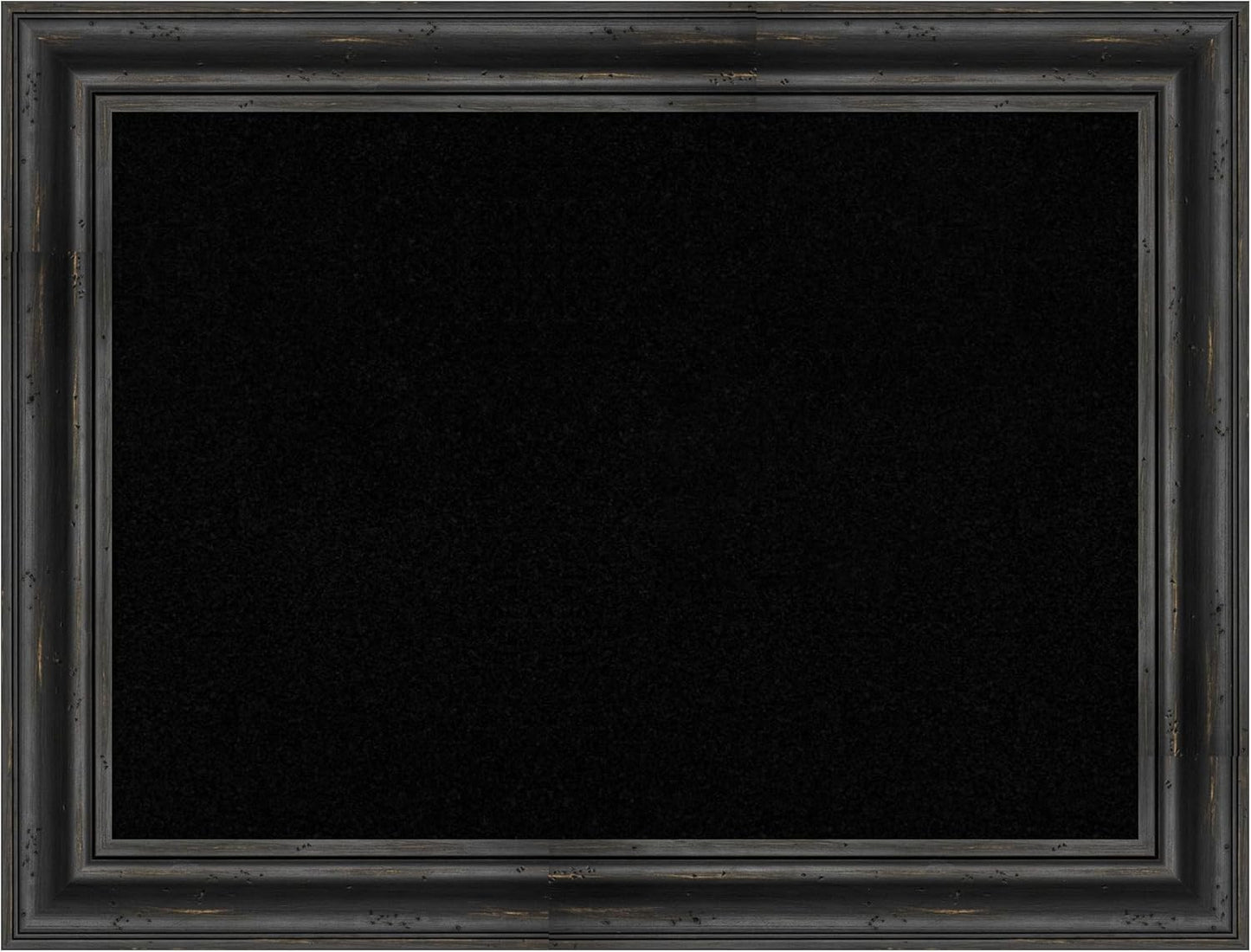 Amanti Art Black Cork Board for Wall, 25x33 Vision Board with Black Wood Frame, Medium Corkboard Office Decor for Home Organization, Country Rustic Corkboard Pinboard to Display Items for Home