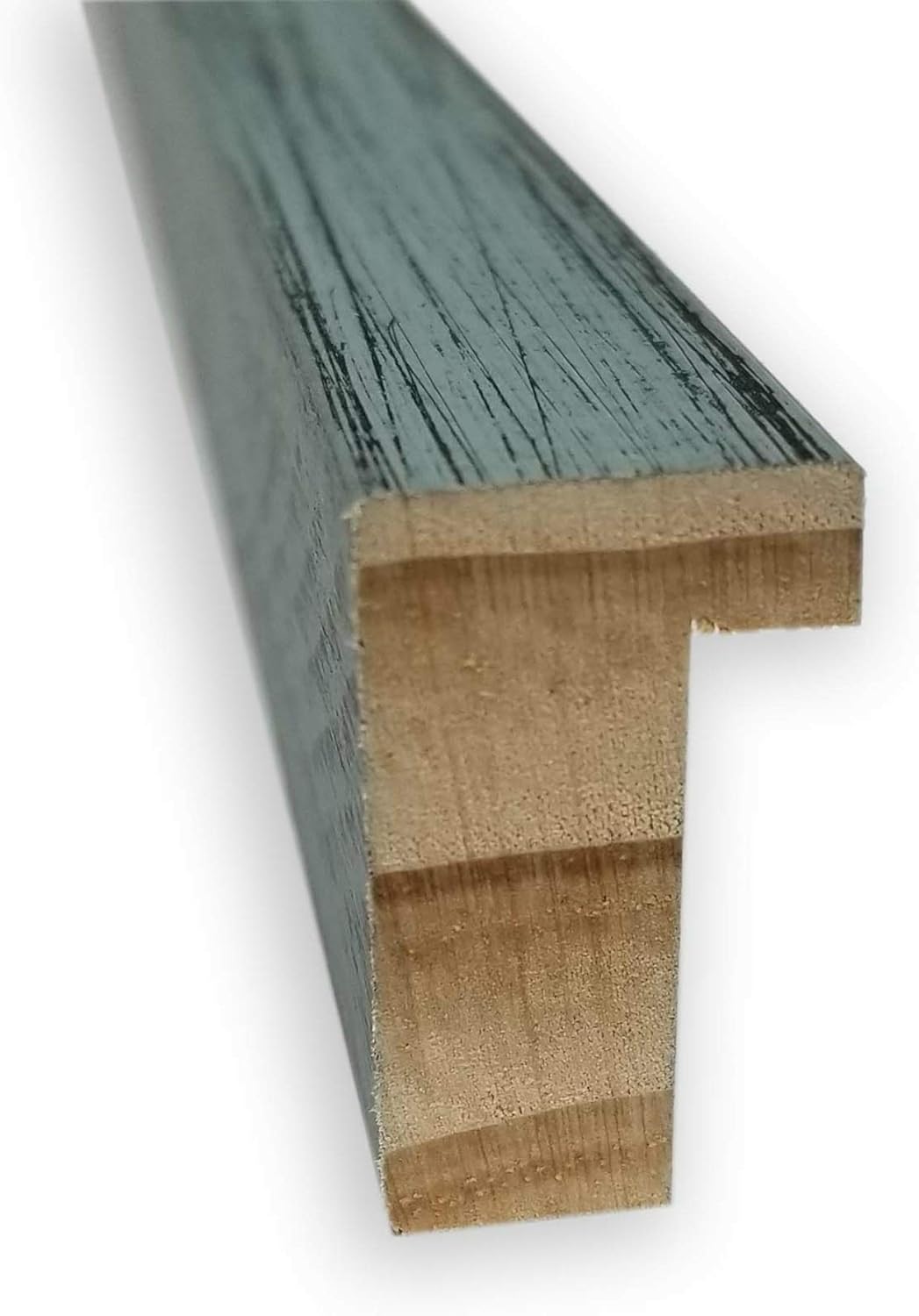 Amanti Art Natural Cork Board for Wall, 13x31 Vision Board with Blue Wood Frame, Medium Corkboard Office Decor for Home Organization, Rustic Farmhouse Corkboard Pinboard to display items for home