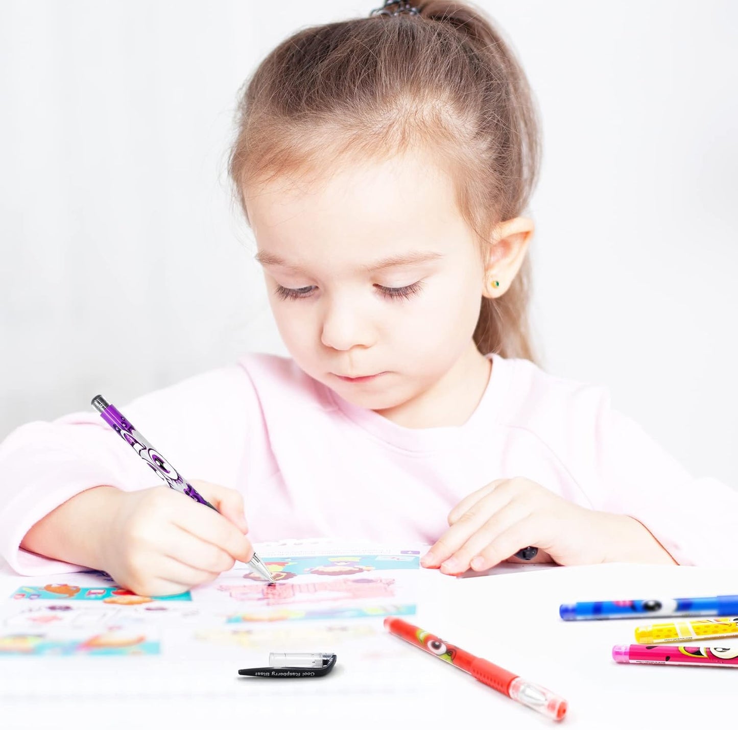 Scentos Scented Gel Pens Set – 24 Pack Neon Colors – Fine Tip Pens for Kids & Adults – Fruity Scents – Fun Art Supplies for Drawing, Coloring, Scrapbooking, Journaling & School