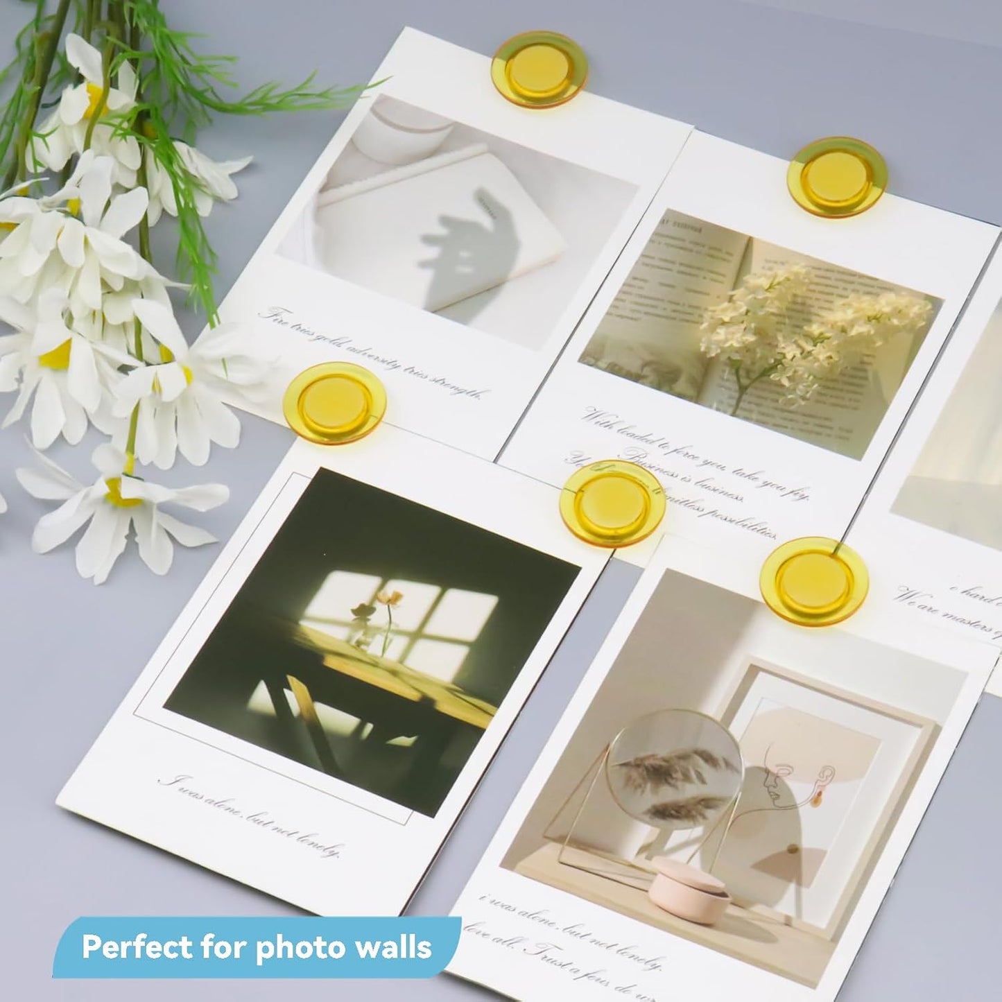 ZDZBLX Fridge Magnets, 28 Pack Strong Magnets for Refrigerator, Whiteboard, Locker, Classroom, Office (Yellow)