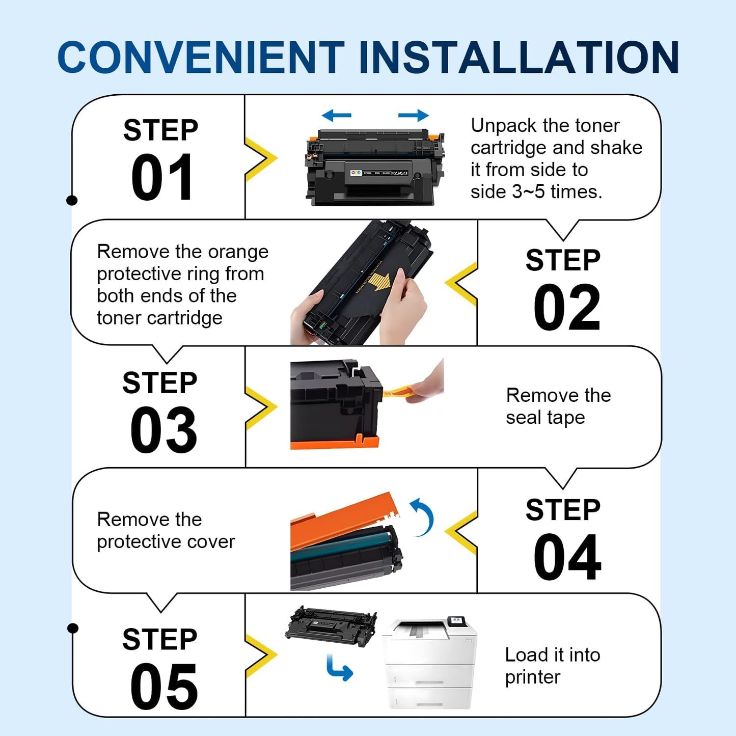 89A Black Toner Cartridges Compatible 89A CF289A 89X CF289X (with Chip) for Laser Jet Enterprise M507 M507n M507dn M507x MFP M528dn M528f M528c M528z M528 Series Printer (2-Pack)