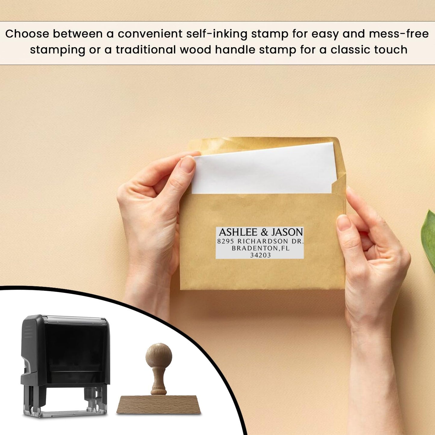 Custom Address Stamps Self Inking or Wood Handle 20+ Designs to Choose from! Return Address Stamp Stamper Self Inking Personalized Customized Stamp Return Address Floral Wedding Script Labels Mail