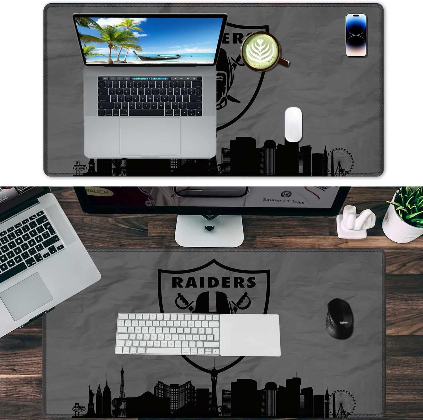 Large Mouse Pad Desk Mat for Home Office, Gaming Mousepad Extended Desk pad - Computer Keyboard Mouse Mat with Non-Slip Base and Stitched Edge Office Desk Organizers and Accessories