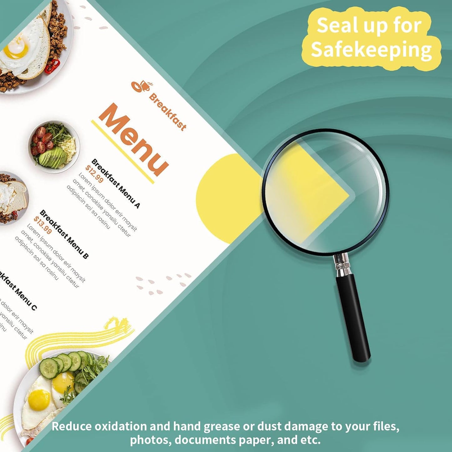 5 mil Thermal Laminating Sheets 5000 Packs, 9” x 11.5” Clear Laminating Pouches Holds 8.5 x 11 Inch Sheet, Letter Size Lamination Paper for Laminator - Rounded Corner