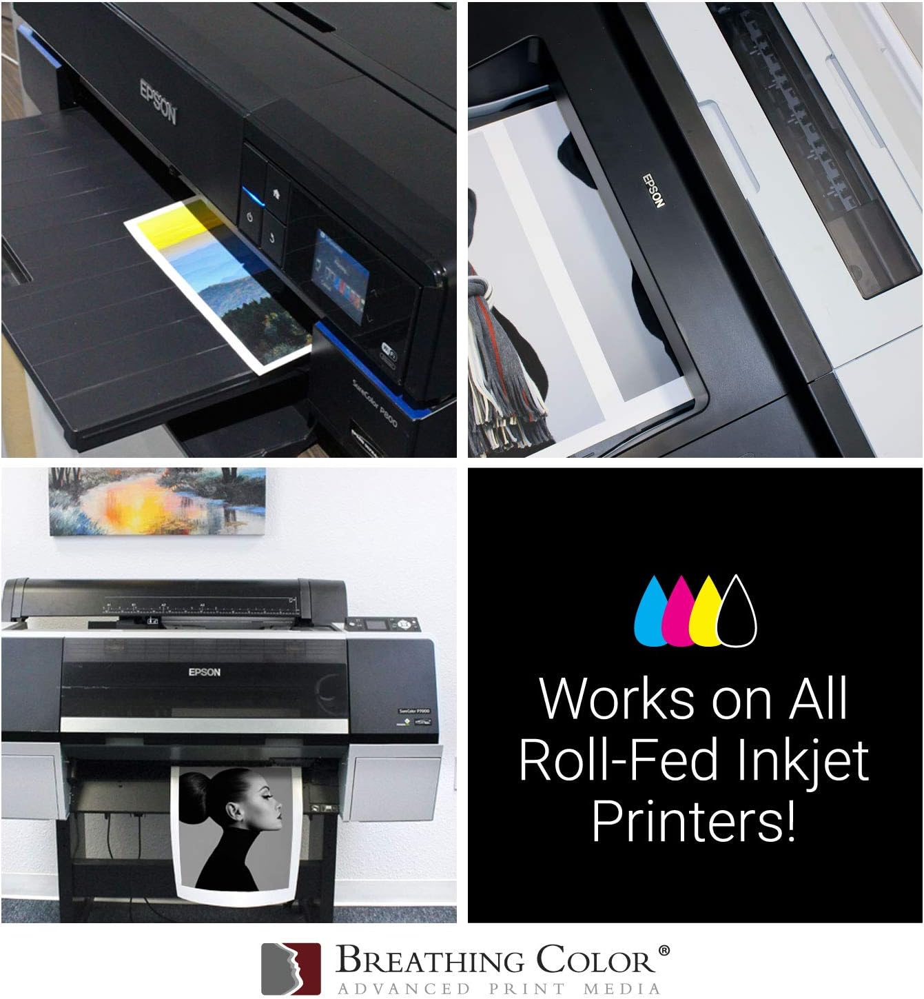 Premium Lyve Matte Canvas Paper Perfect For Use on Professional Makes and Models of Epson, Canon and HP printers preferred by Professionals. 19 mil textured Canvas offered in a 42 inch by 40 ft roll