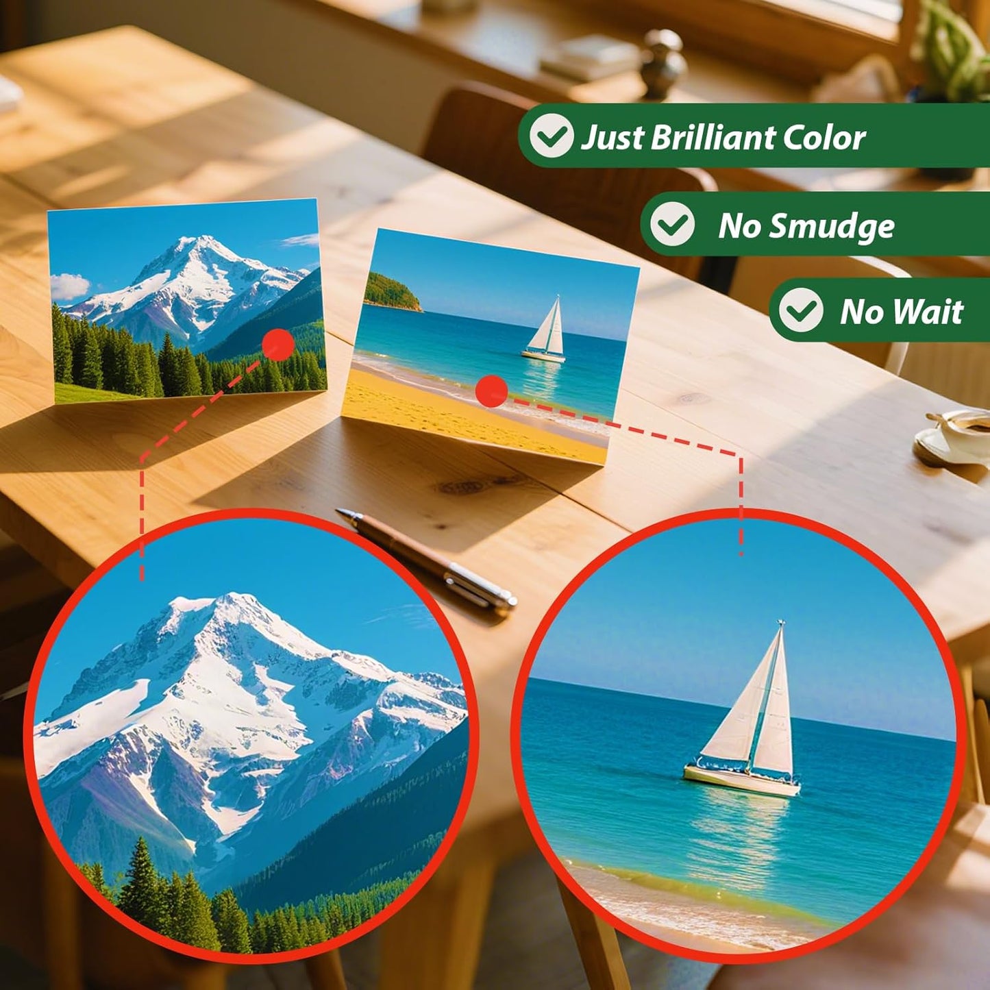 Uinkit Premium Glossy Inkjet Photo Paper - 5x7 Inch, 48lb 180gsm, 100 Sheets - Professional Photographic Quality, Dye Ink Compatible, High-Gloss Finish for Stunning Portraits & Art Prints