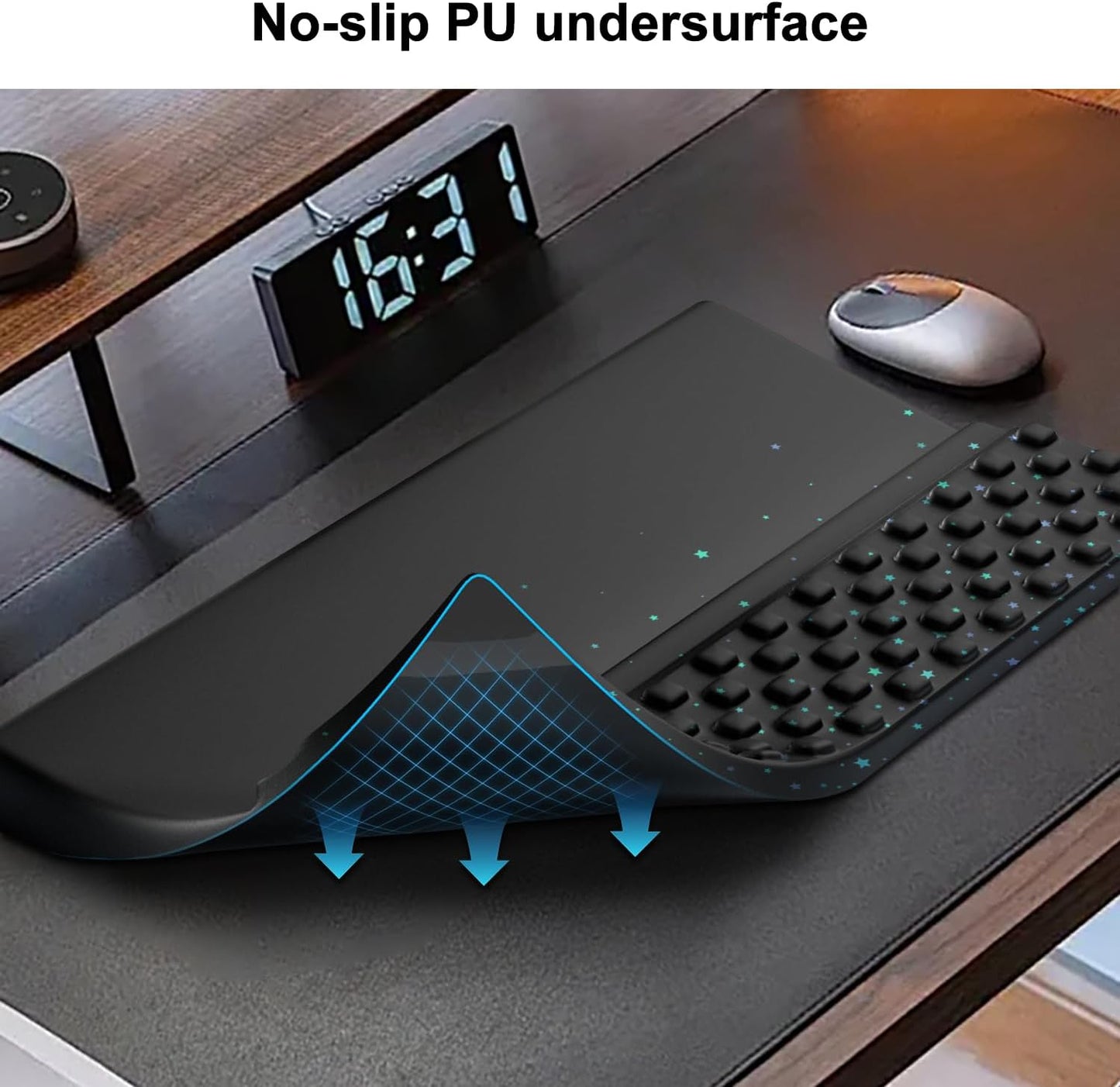 Computer Keyboard Stand with Wrist Rest,Comfy Ergonomic Tilted Keyboard Holder,Keyboard Tray Support for Office Home (Blue Starry Sky)