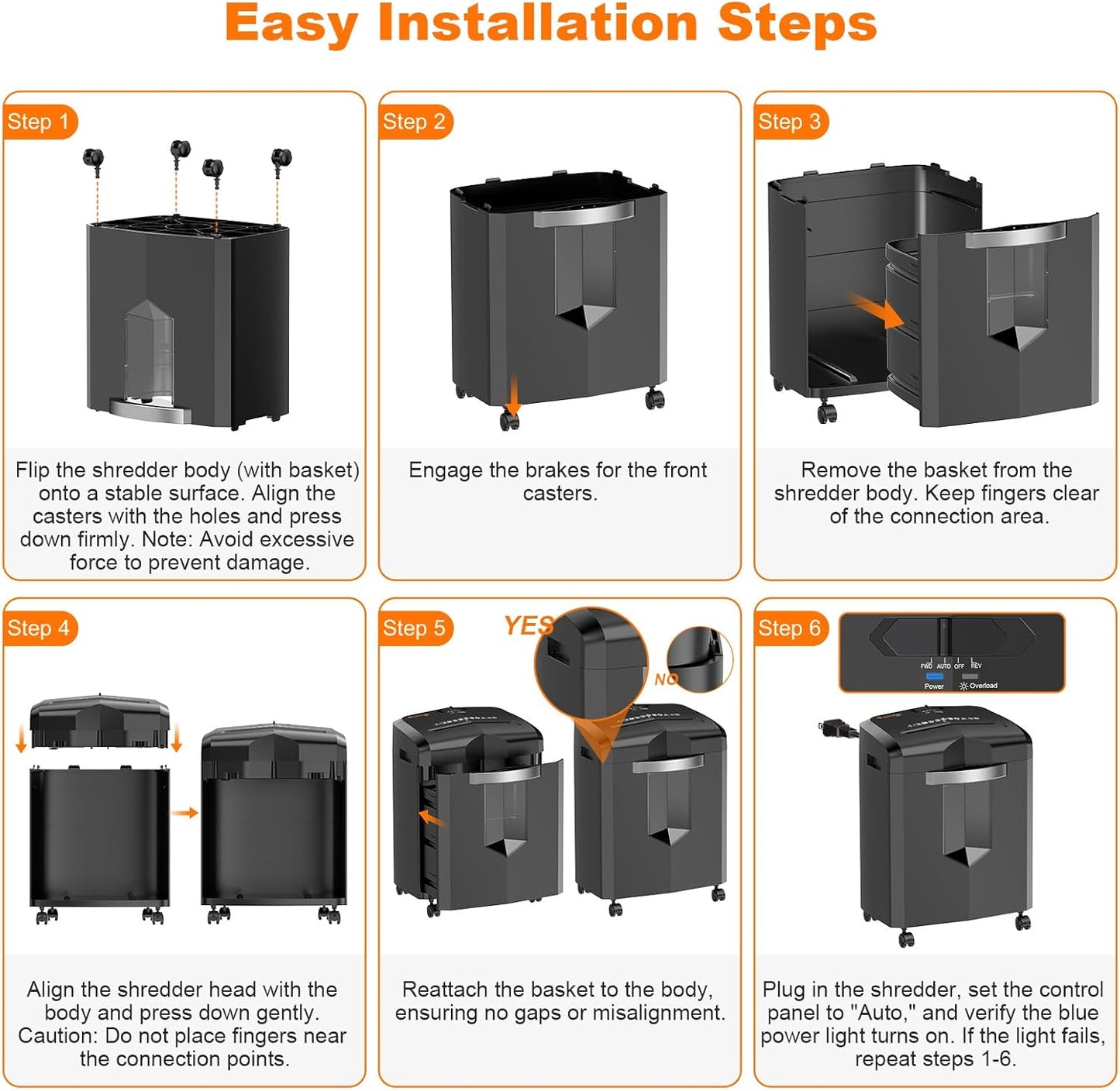 Bonsaii Paper Shredder, 12 Sheet Cross Cut Shredders for Home Office Heavy Duty, 20-Minutes Running Time with 4.2 Gal Pullout Bin for Credit Card Jam-Proof Shredding Machine (C266-A New)