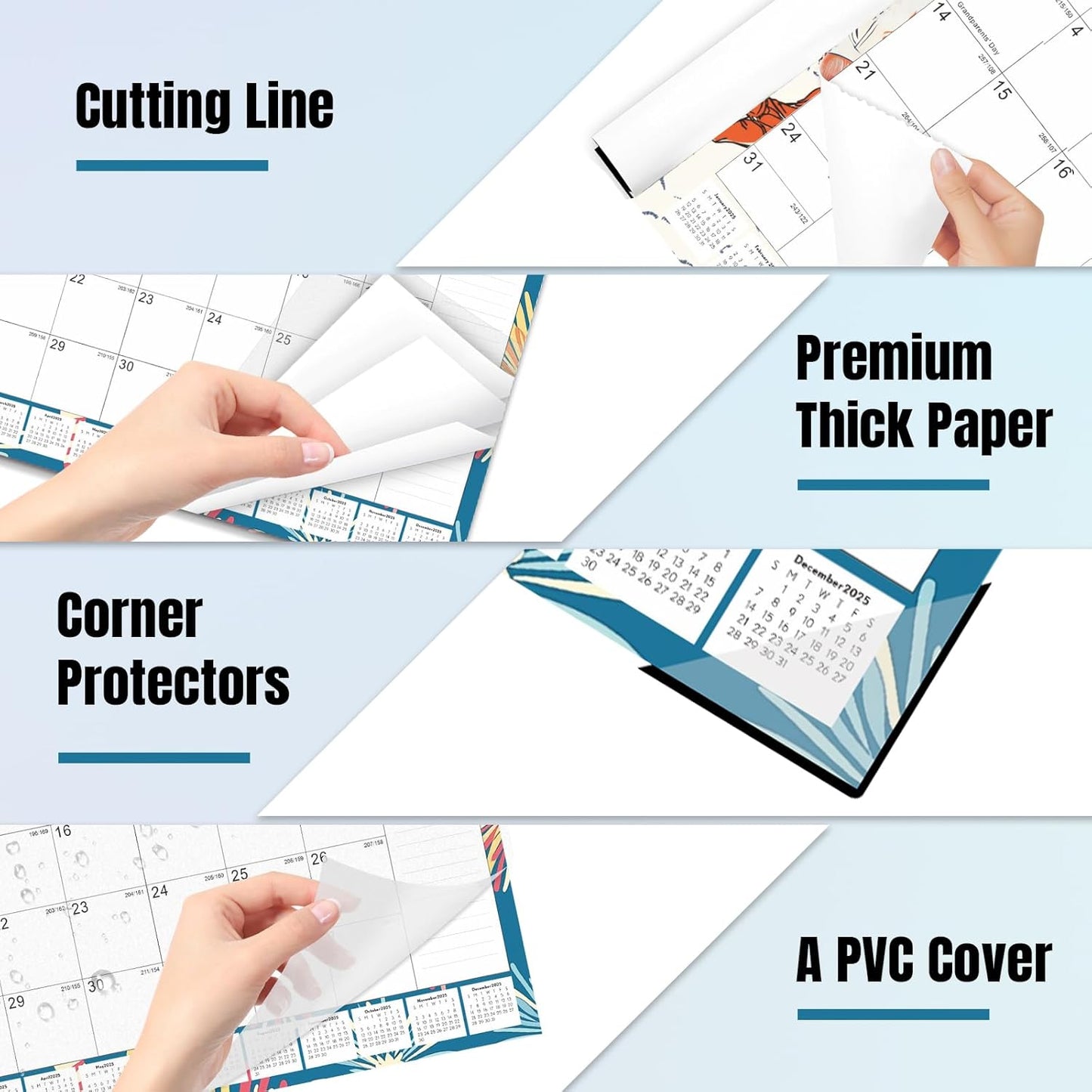 Gannyfer Desk Calendar 2025-2026, Large 22"x17" Monthly Calendar, July 2025 - Dec 2026, 18 Month Yearly Desktop Pad Calendar,Office Supplies Perfect for Home, School or Office(6 Stickers Included)